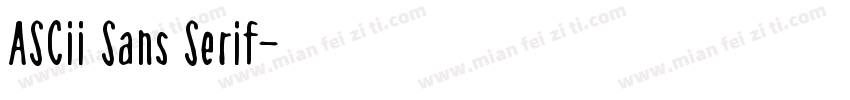 ASCii Sans Serif字体转换